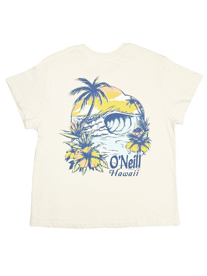 O'NEILL HAWAII OVERCAST BOYFRIEND WOMENS TEE - BON