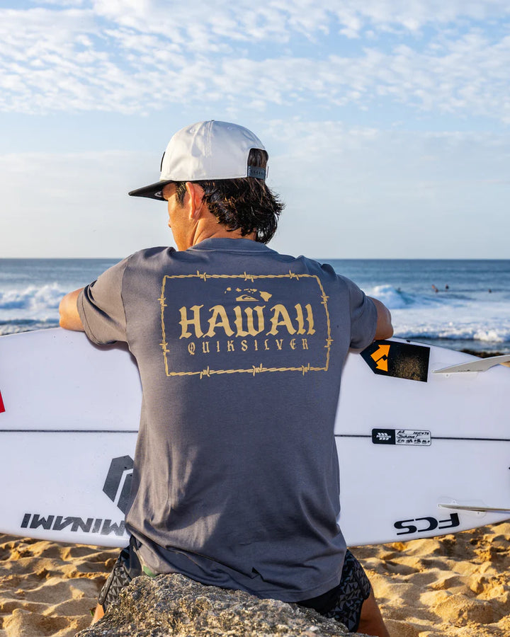QUIKSILVER HAWAII LOCK TEE - IRON GATE (KZM0)