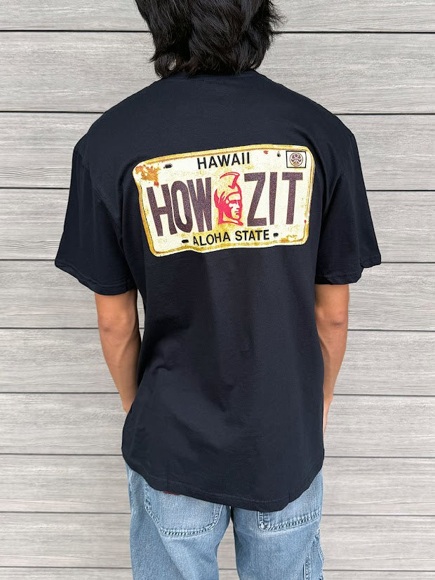 HIC HOWZIT PLATE TEE - BLACK