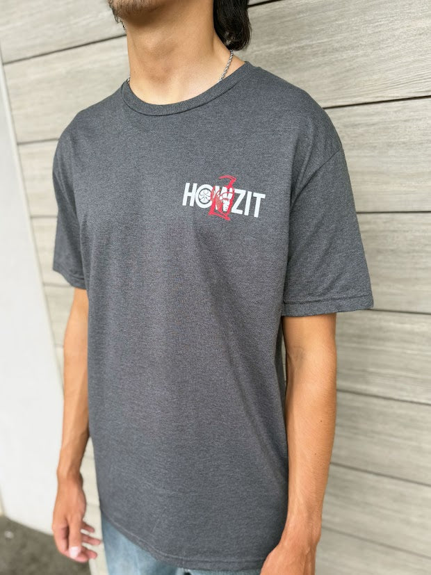 HIC HOWZIT PLATE TEE - HTR DR GREY