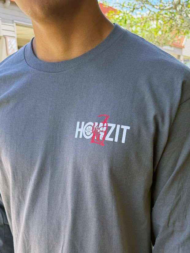 HIC HOWZIT PLATE LONG SLEEVE - CHARCOAL