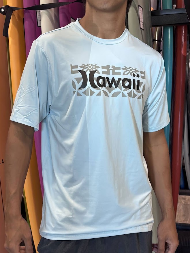 HURLEY HAWAII BOXED HYBRID UPF SURF SHIRT - BLUE