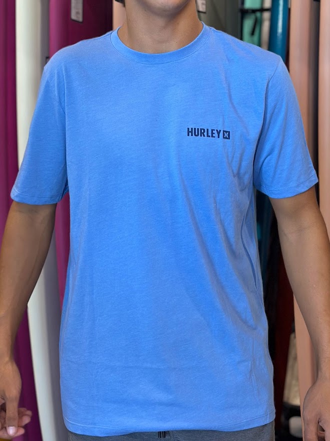 HURLEY FOUR CORNERS TEE - AQUIFER HEATHER BLUE