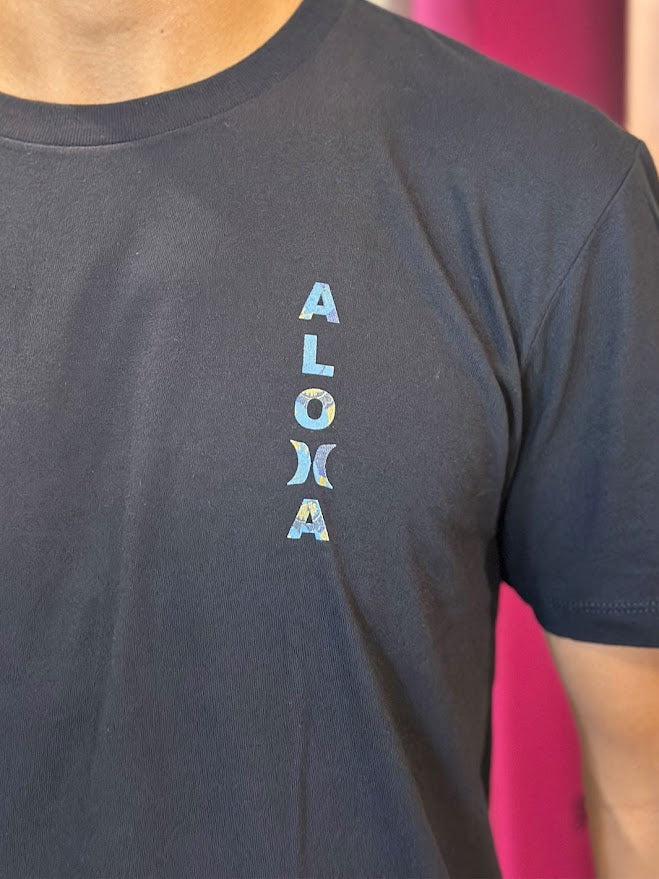 HURLEY ALOHA FILL TEE - BLACK (001)