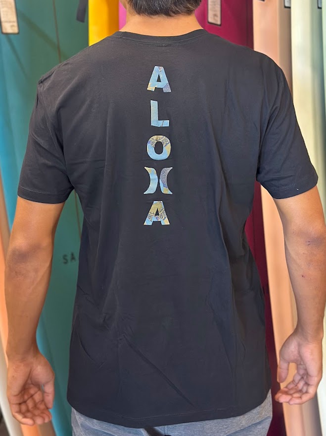 HURLEY ALOHA FILL TEE - BLACK (001)
