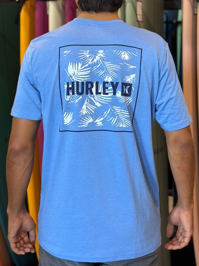 HURLEY FOUR CORNERS TEE - AQUIFER HEATHER BLUE