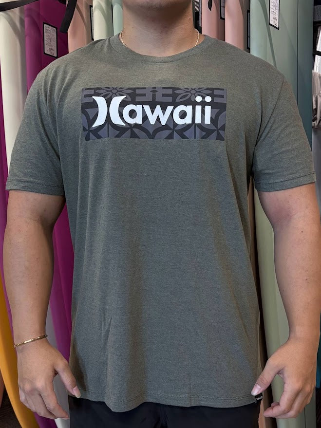 HURLEY HAWAII BOXED TEE - ARTICHOKE GREEN
