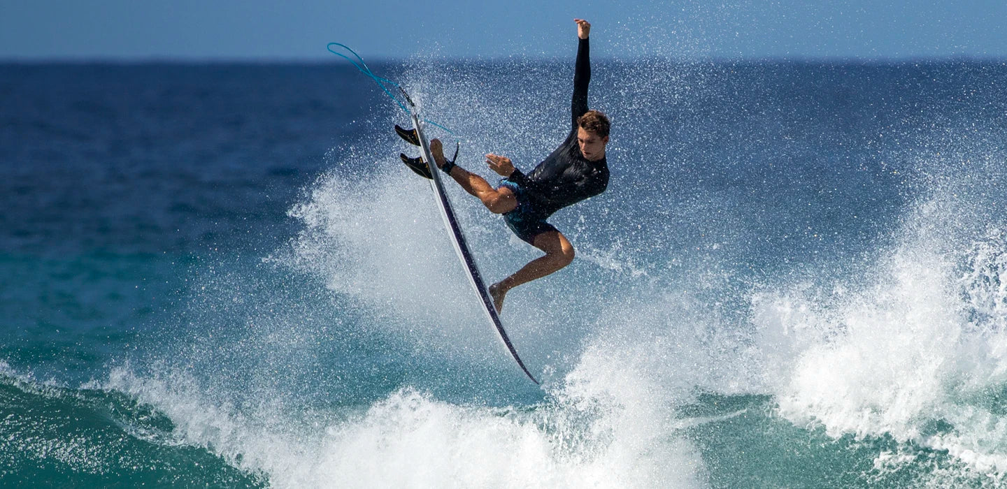 Luke Tema flies high at Kewalos.