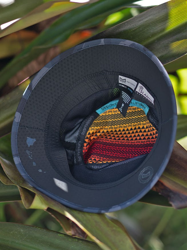 MELIN HYDRO CADDY ISLANDS BUCKET HAT - CHARCOAL CAMO (CHCM)