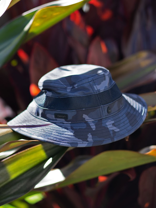 MELIN HYDRO CADDY ISLANDS BUCKET HAT - CHARCOAL CAMO (CHCM)