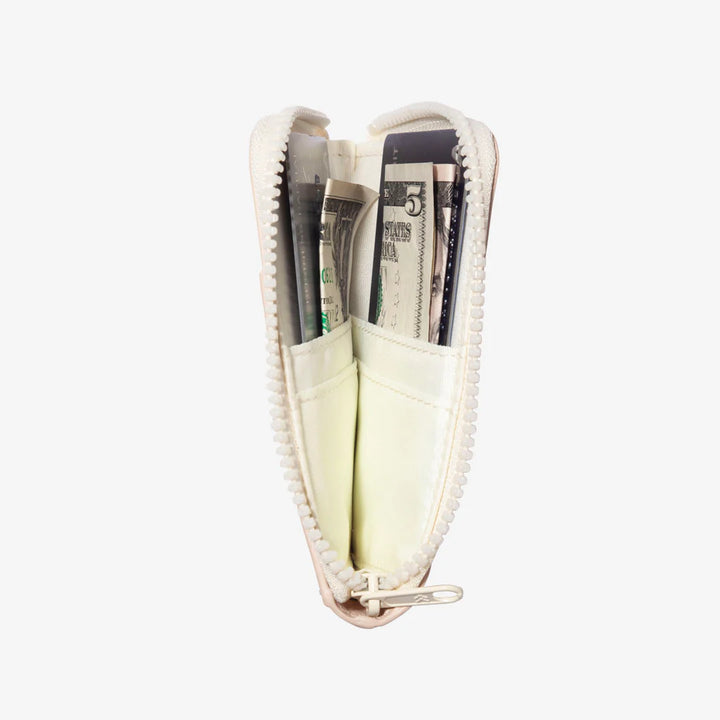 THREAD OFF WHITE ZIPPER WALLET