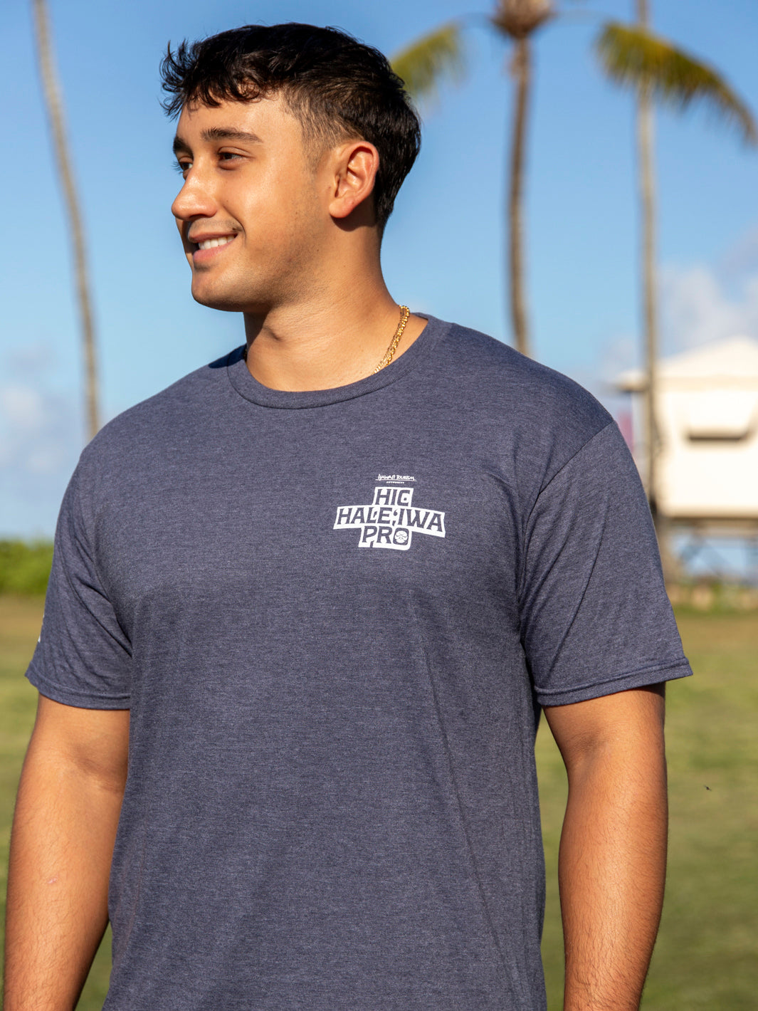 HIC HALEIWA PRO 2025 TEE - NAVY HEATHER