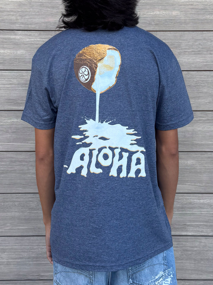 HIC COCONUT ALOHA TEE - HEATHER CHARCOAL