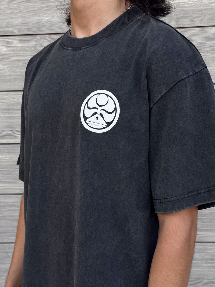 HIC PUFF DOT TEE - WASHED BLACK