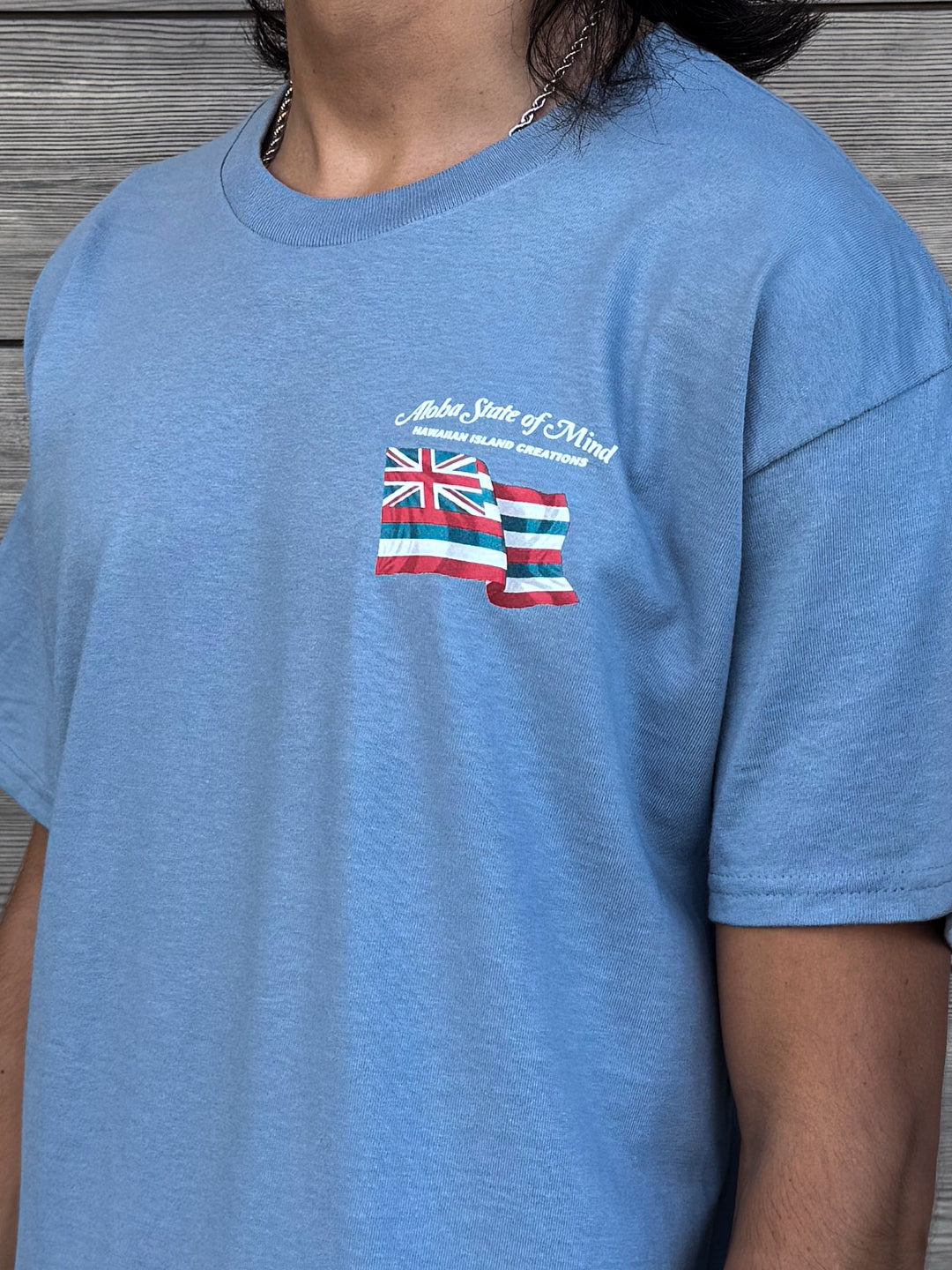 HIC KA HAE HAWAII BIG BRADDAH TEE - STONE BLUE