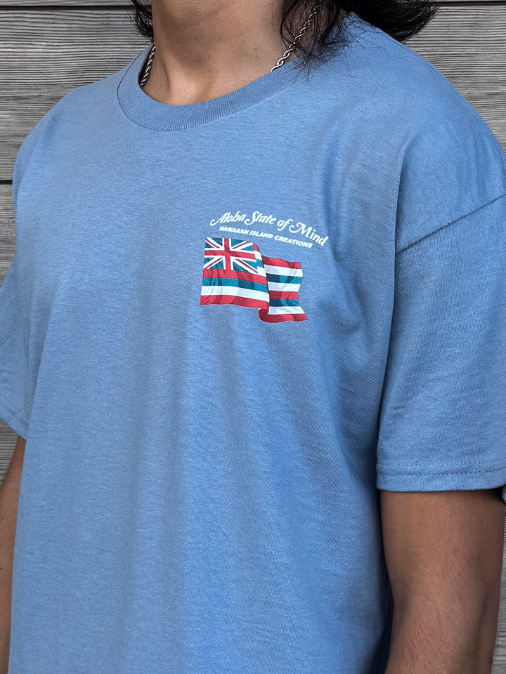 HIC KA HAE HAWAII TEE - STONE BLUE