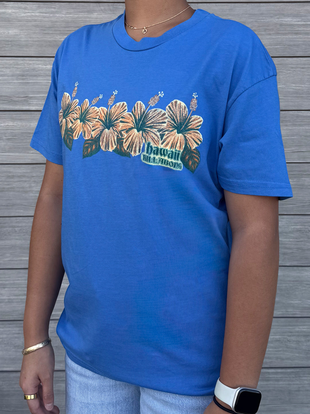 BILLABONG HELLO SUNDOWN HAWAII WOMENS TEE - TRUE BLUE (TRB1)