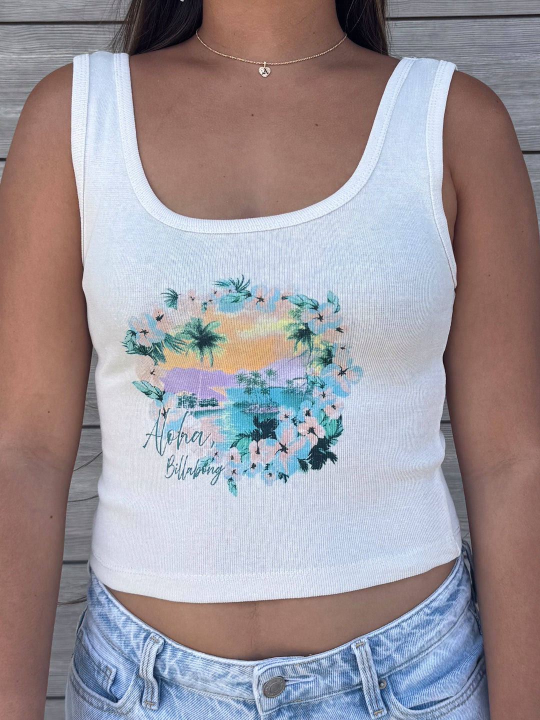 BILLABONG SEASIDE PANORAMA HAWAII WOMENS TANK TOP - WHITE (SCS1)