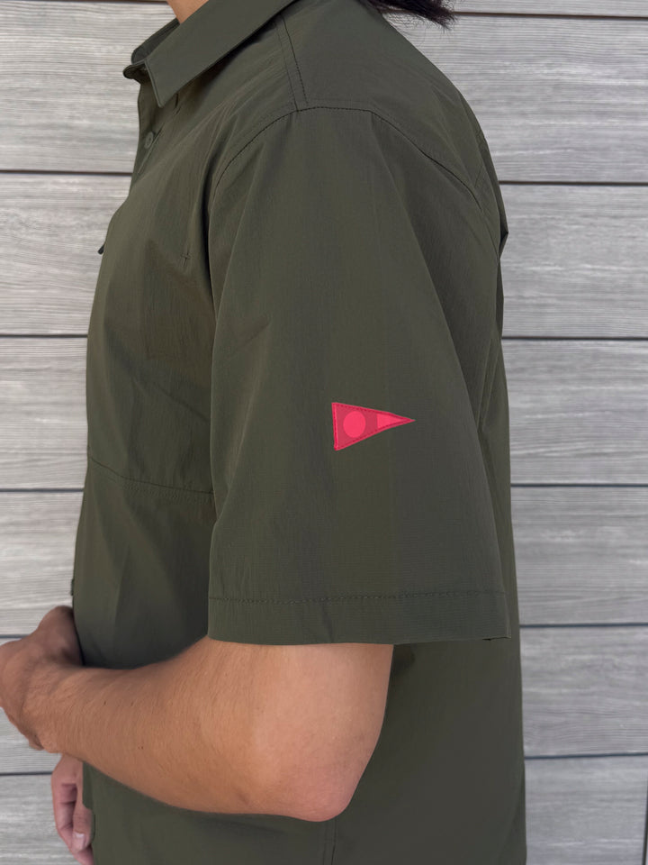 FLORENCE MARINE X AIRTEX EXPEDITION POLO SHIRT - OLIVE DRAB GREEN