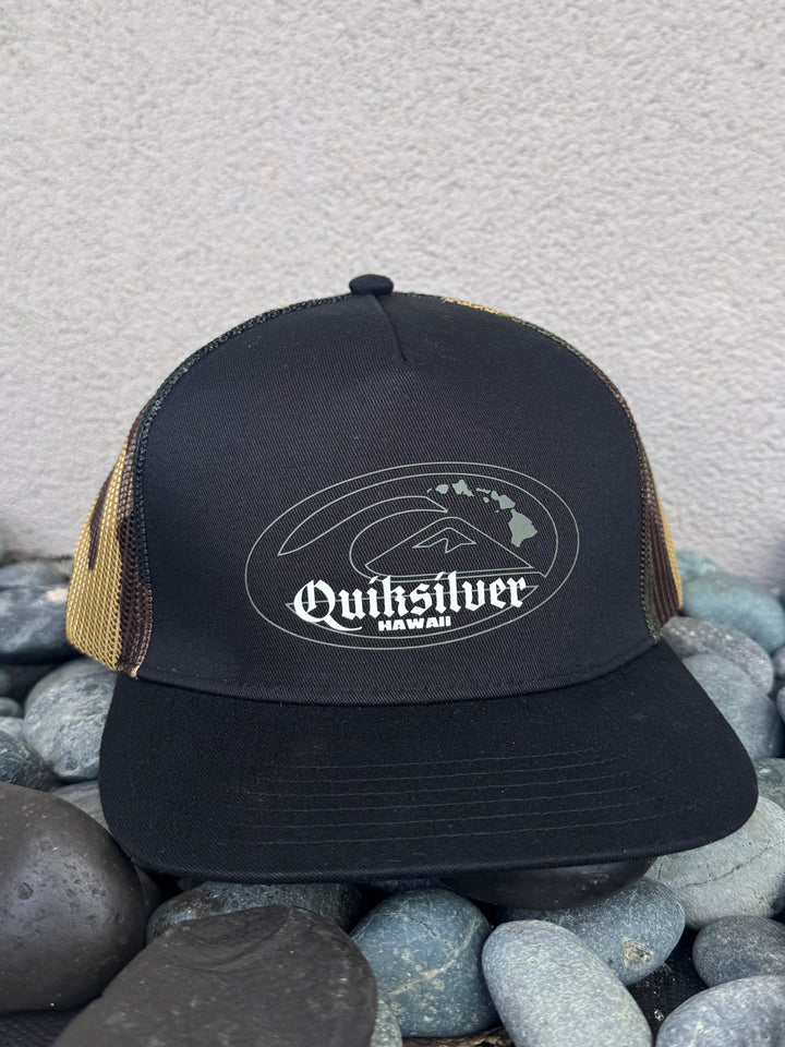 QUIKSILVER HAWAII CAMO VISION TRUCKER - BLACK