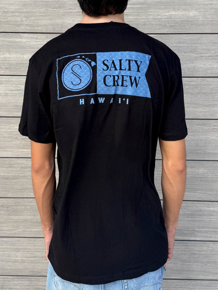 SALTY CREW HAWAII FLAGSHIP TEE - BLACK
