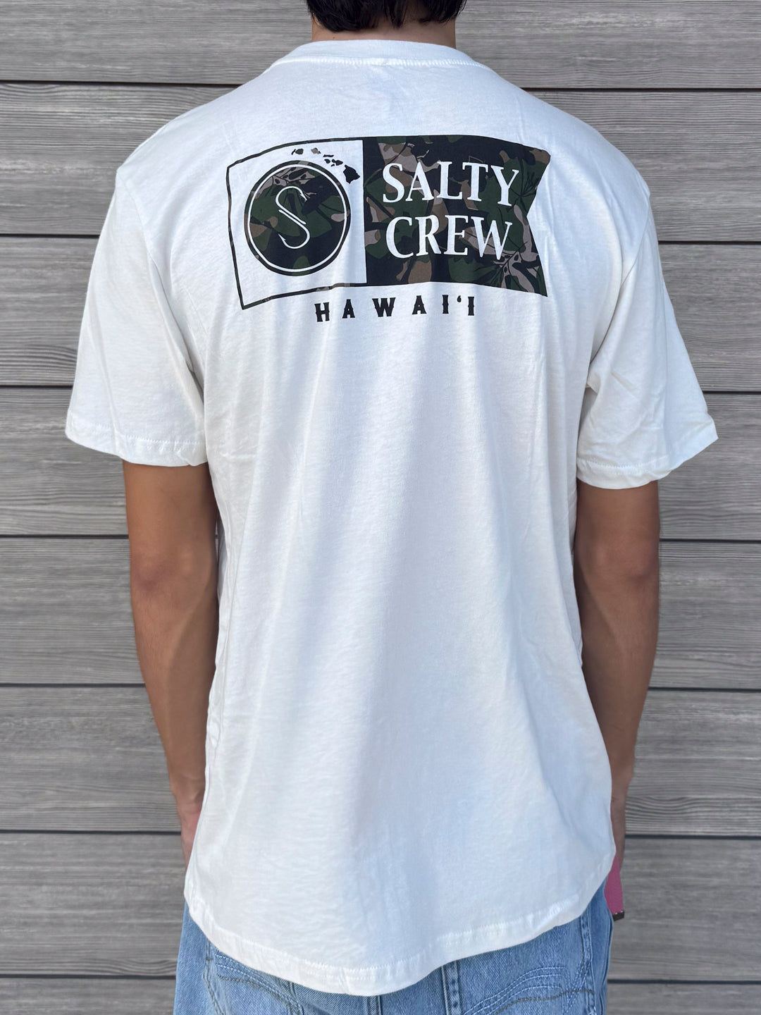 SALTY CREW HAWAII FLAGSHIP TEE - OFF WHITE