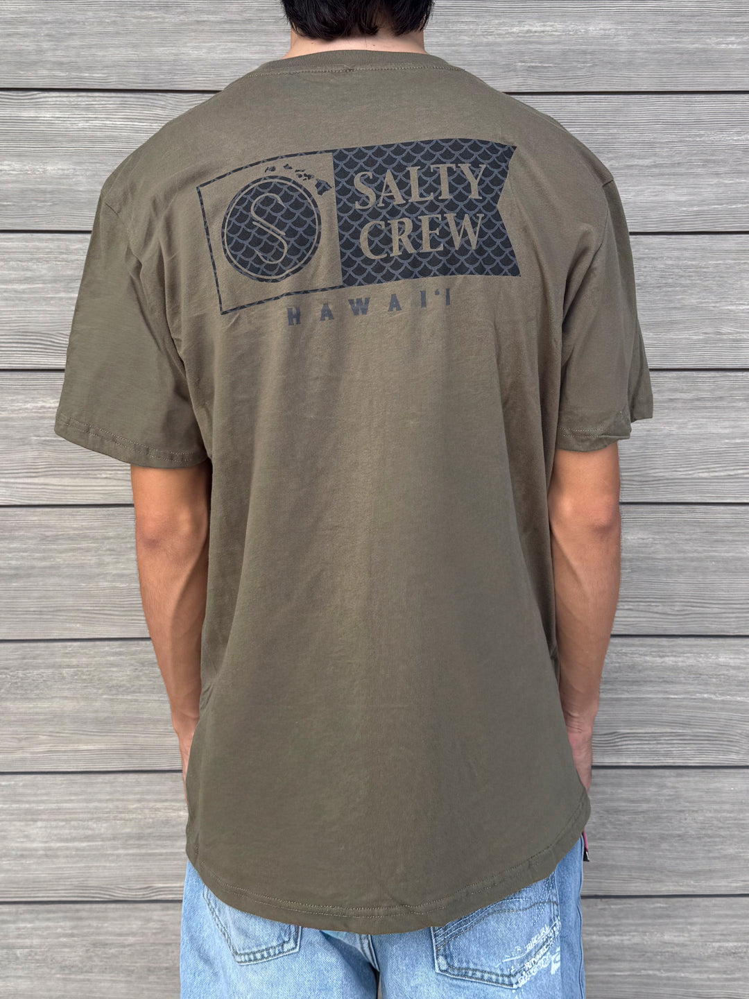 SALTY CREW HAWAII FLAGSHIP TEE - DUSTY OLIVE