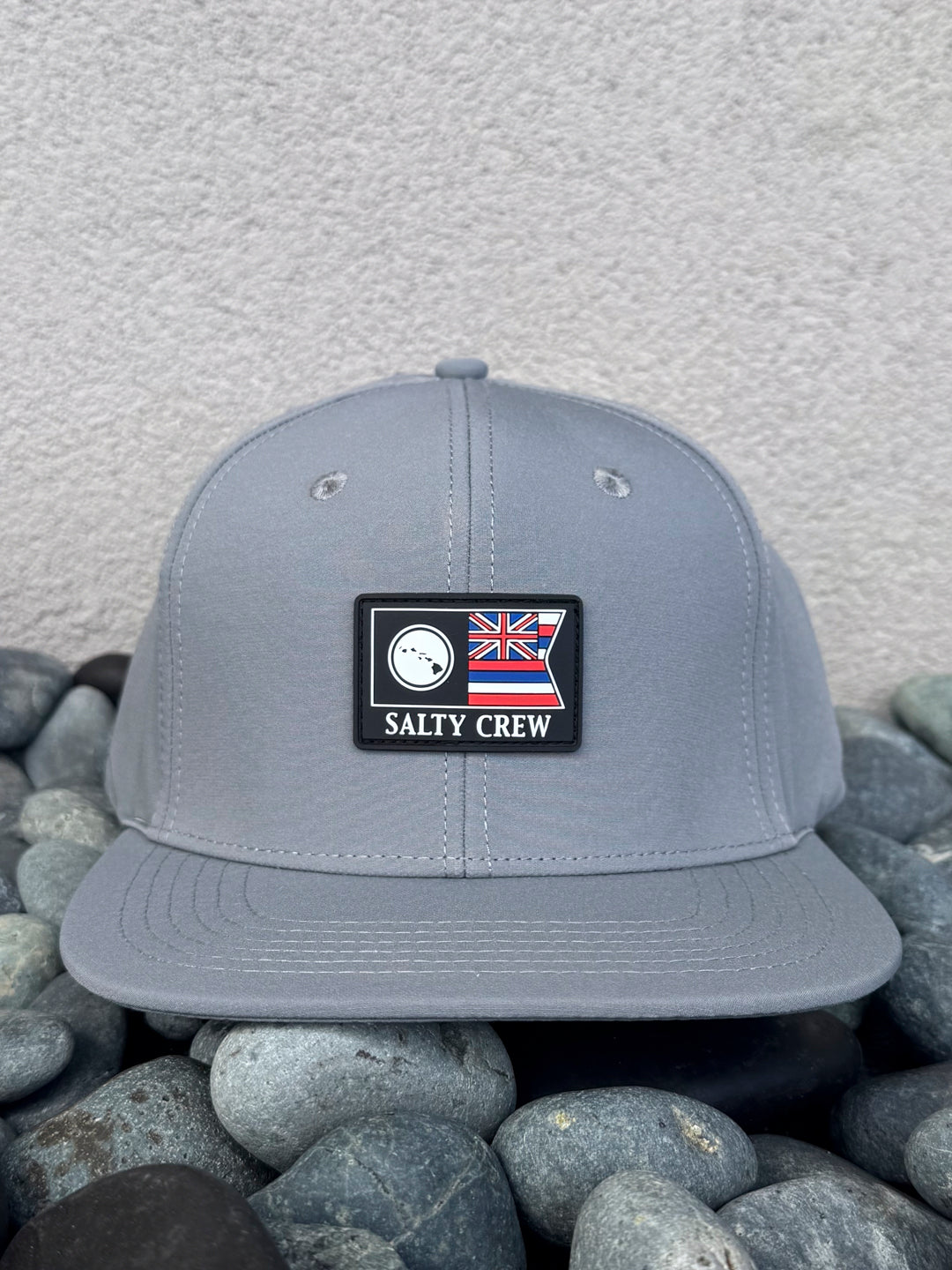 SALTY CREW HAWAII FLAGSHIP 6 PANEL HAT - SHARK SKIN