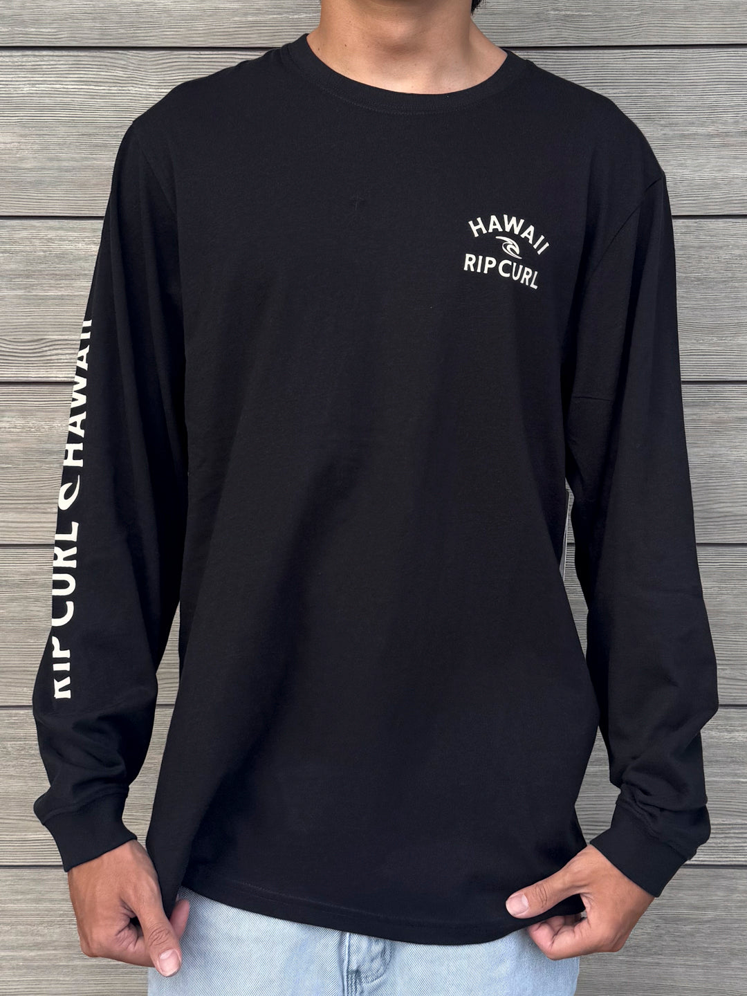 RIP CURL HAWAII AHI LONG SLEEVE TEE - BLACK