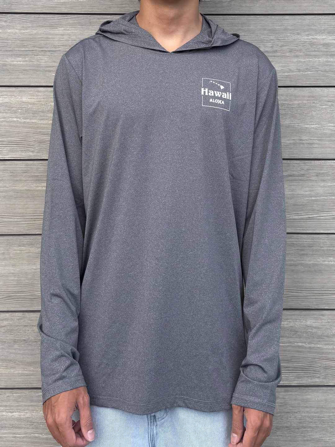 HURLEY ALOHA ISLAND BOX HYBRID HD UPF LONGSLEEVE - GRAY (027)
