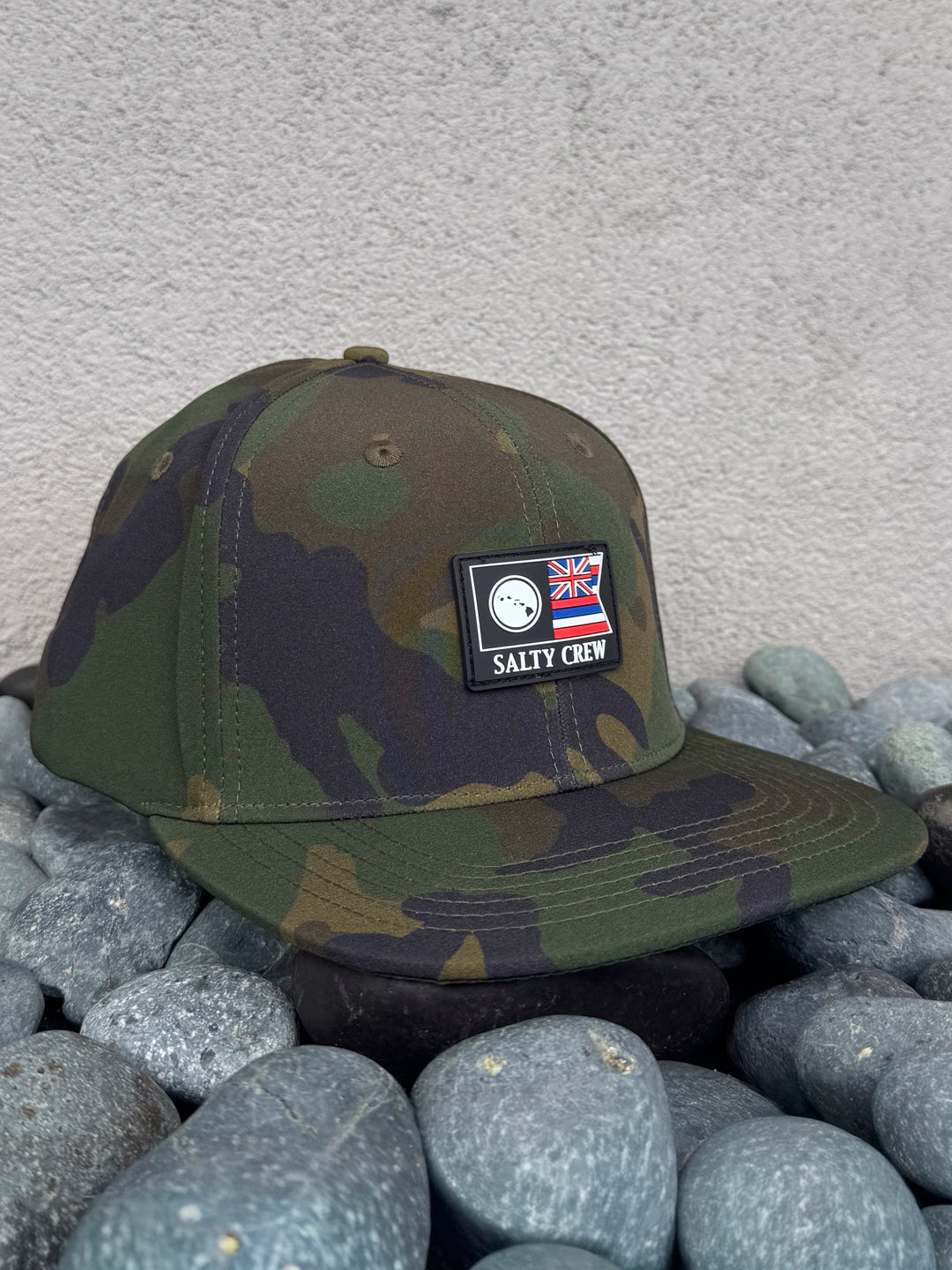SALTY CREW HAWAII FLAGSHIP 6 PANEL HAT - CAMO