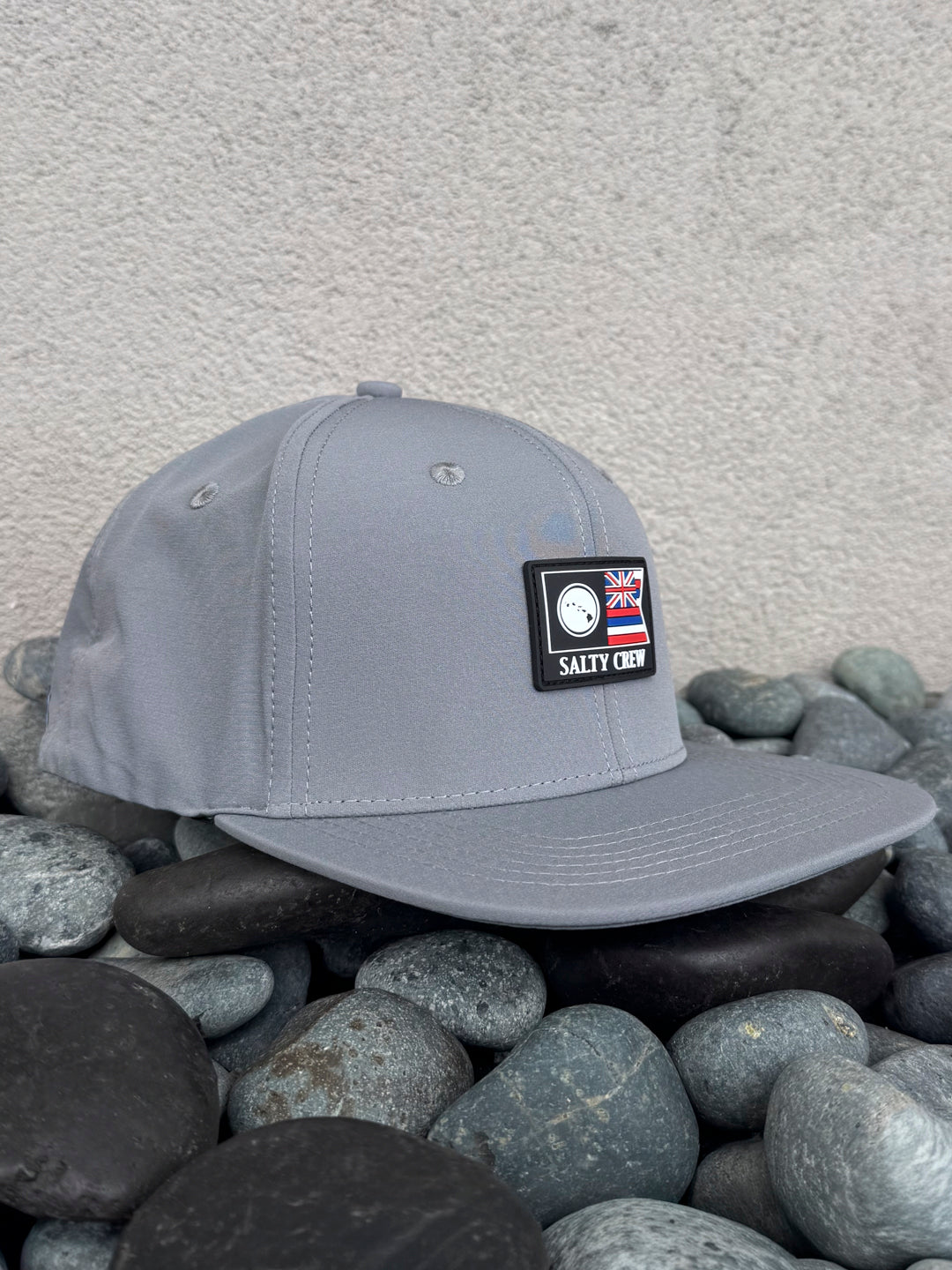 SALTY CREW HAWAII FLAGSHIP 6 PANEL HAT - SHARK SKIN