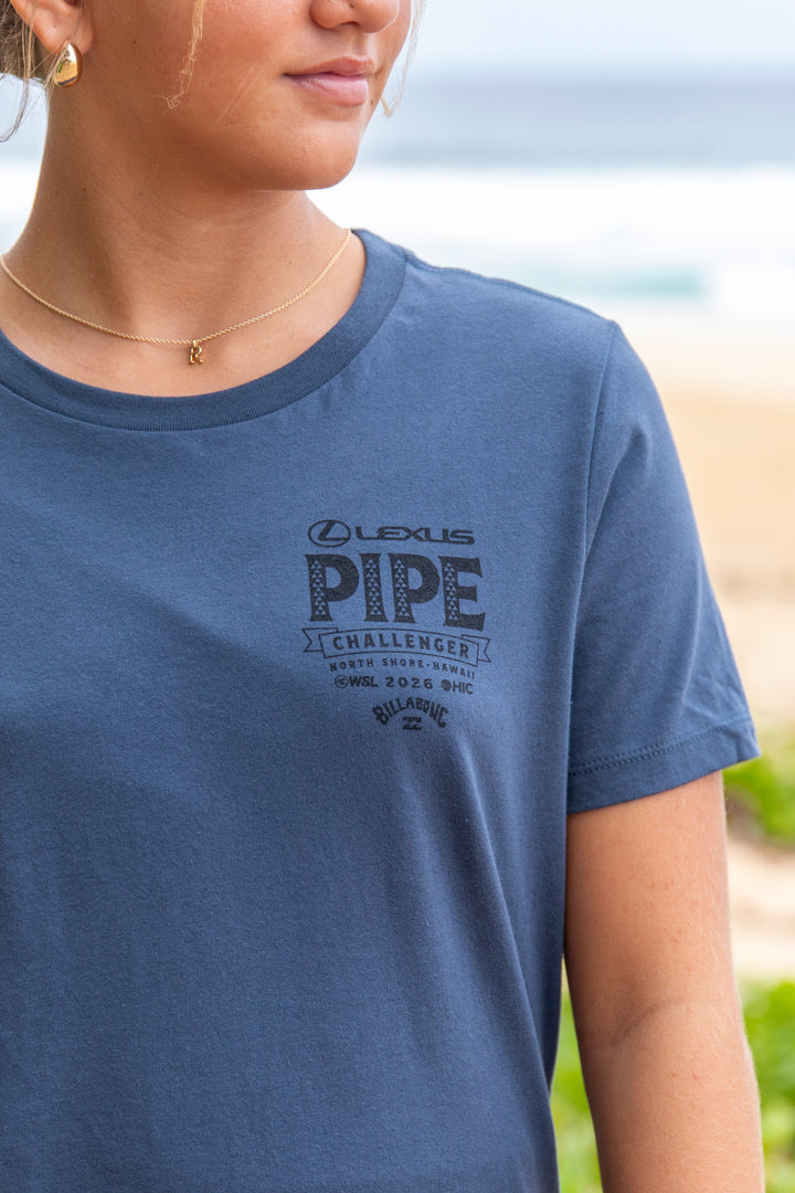 LEXUS PIPE CHALLENGER 2026 WOMENS TEE - VINTAGE NAVY
