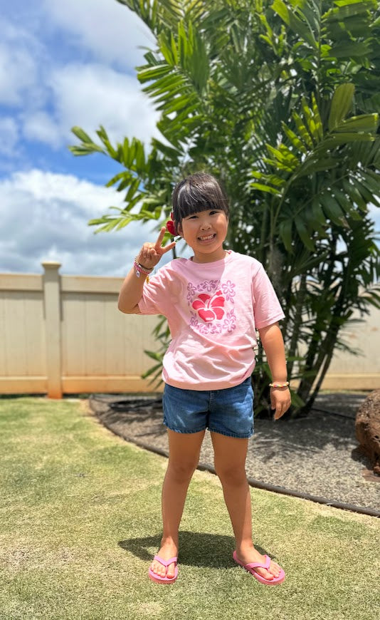 HIC RETRO GIRLS TEE - LIGHT PINK