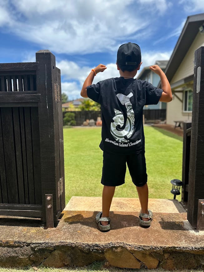 HIC KAILUA HOOK YOUTH TEE - BLACK