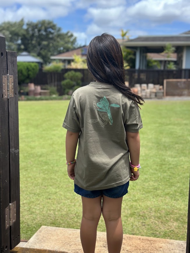 HIC TUBEROSE GIRLS TEE - MILITARY GREEN