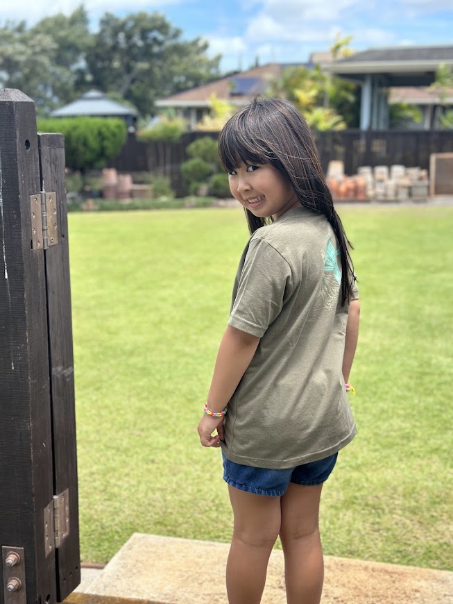 HIC TUBEROSE GIRLS TEE - MILITARY GREEN