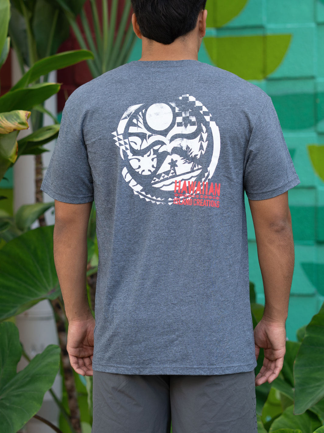 HIC IKAIKA DOT TEE - HEATHER CHARCOAL