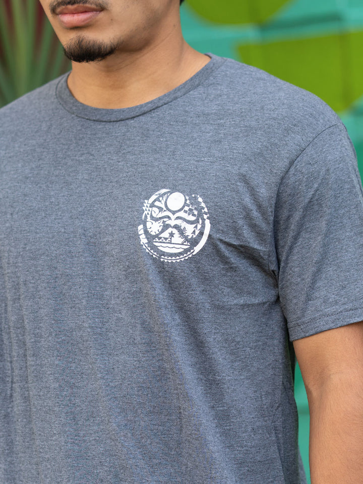 HIC IKAIKA DOT TEE - HEATHER CHARCOAL