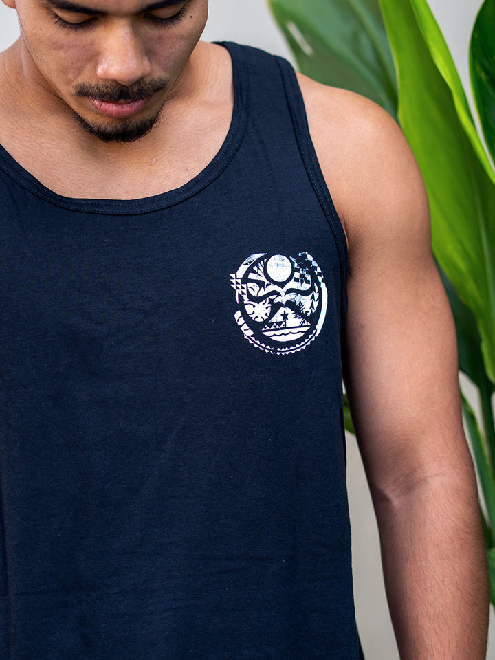 HIC IKAIKA DOT TANK TOP - BLACK