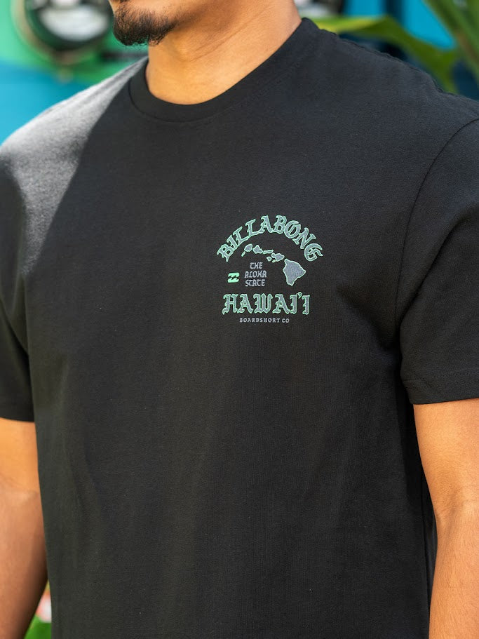 BILLABONG ISLAND CHAIN BASIC TEE - BLK