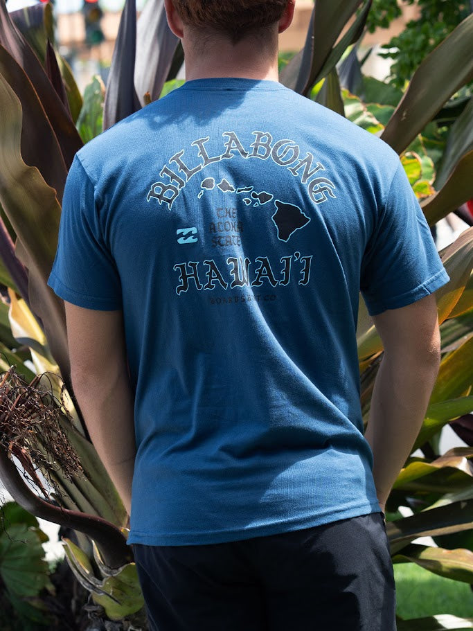 BILLABONG ISLAND CHAIN BASIC TEE - BLUE (PATB)