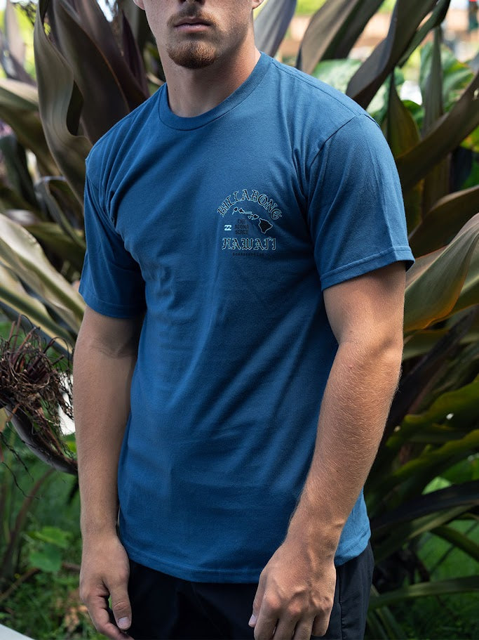 BILLABONG ISLAND CHAIN BASIC TEE - BLUE (PATB)