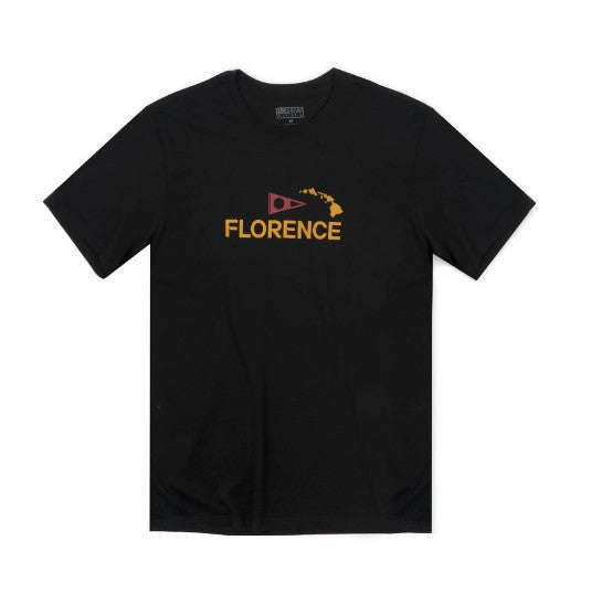 FLORENCE MARINE X LOGO ISLAND CHAIN TEE- BLACK