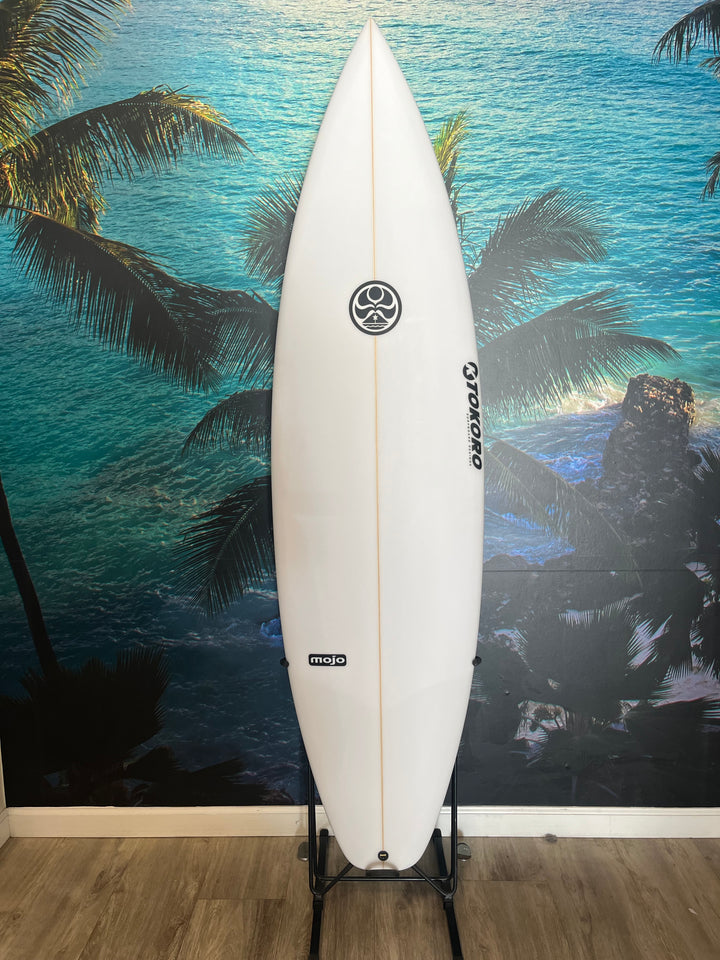KERRY TOKORO 6`2" MOJO FUTURE FIN SQUASH TAIL SURFBOARD KT 10527S