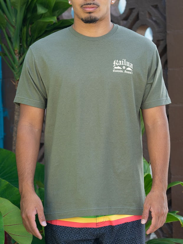HIC KAILUA EASTSIDE TEE - MIL GREEN
