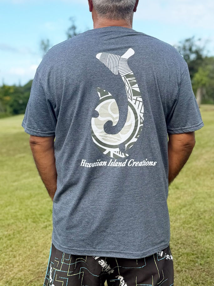 HIC KAILUA HOOK TEE - HEATHER CHARCOAL