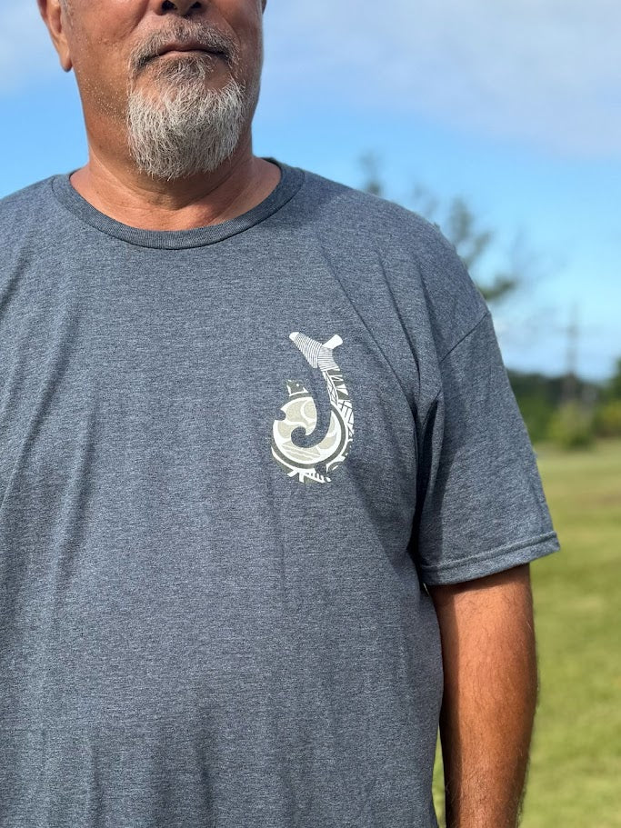 HIC KAILUA HOOK TEE - HEATHER CHARCOAL