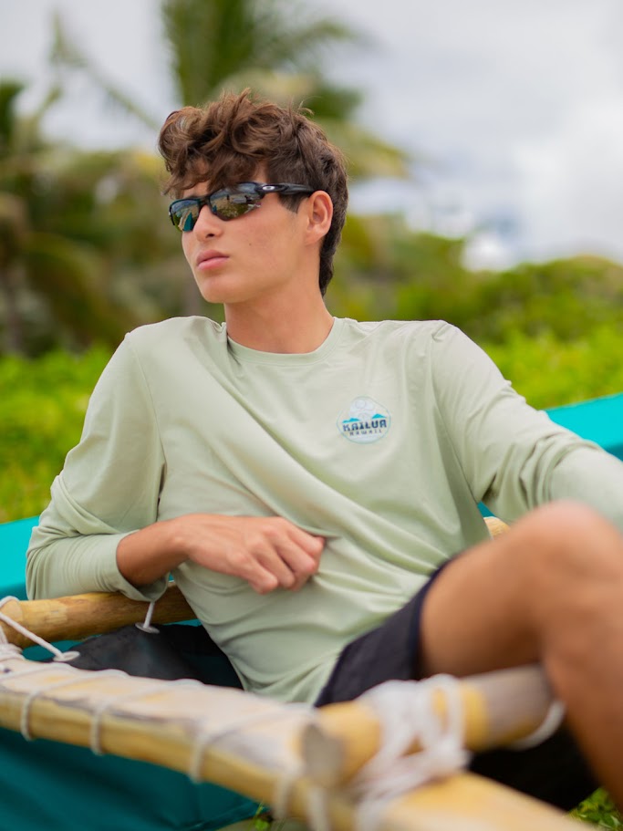 HIC QUIN KAILUA LONGSLEEVE SURF SHIRT - AVOCADO