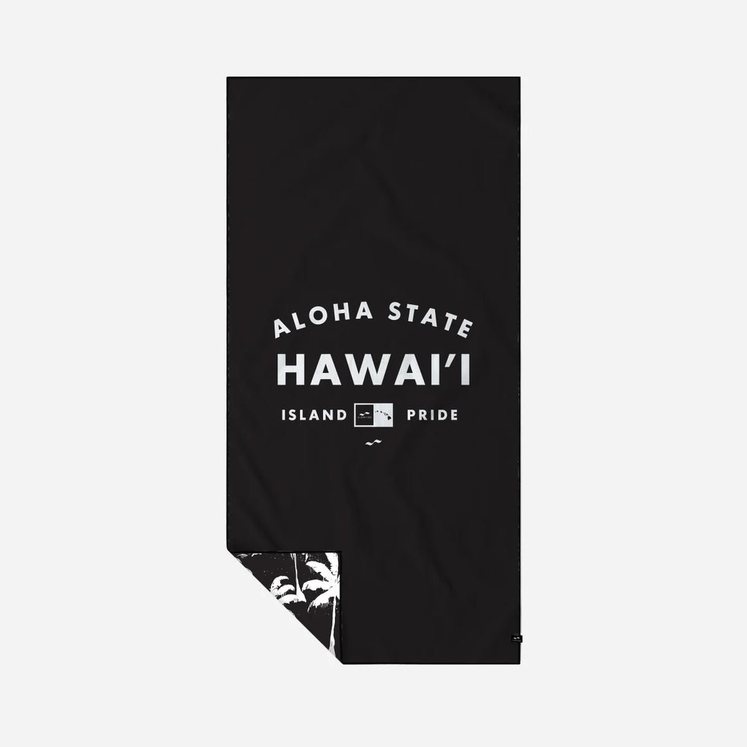 SLOWTIDE LUCA HAWAII MULTI PERFORMANCE TOWEL - BLACK